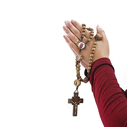 Terço Das Santas Chagas Madeira 10 Mm Padre Reginaldo Manzotti