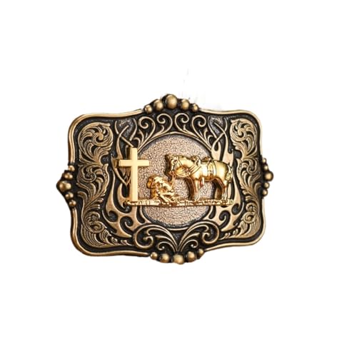 Boucle de ceinture western taureau Longhorn doré, idée cadeau rodéo homme