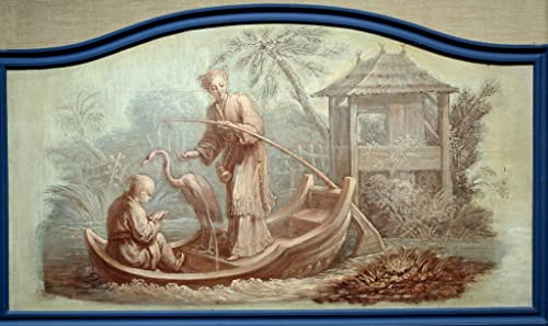Affiche Impression Impression d'art Art Tableau Chinoiserie Scène de Pêche en Chine 60x90