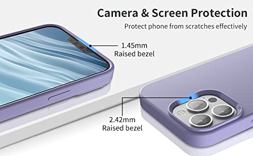Image of MIDOS Back Cover Compatible with iPhone 14 Pro Max Case Liquid Silicone Full Protection Shock Proof Back Cover for iPhone 14 Pro Max (2022) 6.7 inch (Purple)