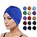 Fashion Stretchy Head Wrap - Plain Color All-Gender Cap for Daily Use- Soft Head Cover for Women, Men, Travel & Daily Wear (US, Alpha, One Size, White)