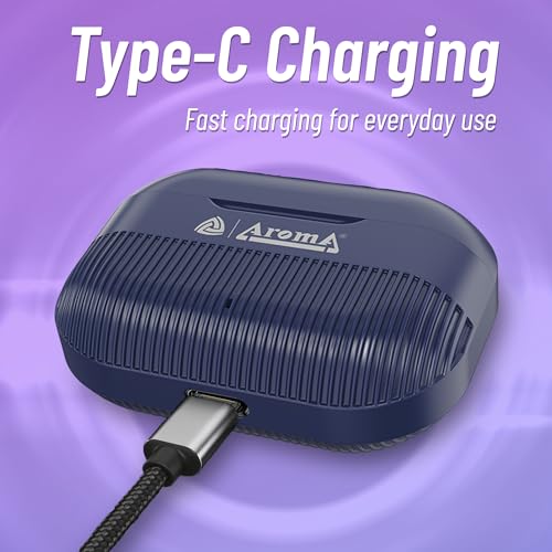 Image of AROMA TWS20 Sonic V5.4 Upto 60Hr Playtime* ENC Dual Paring Fast Charging, Heavy Bass Bluetooth