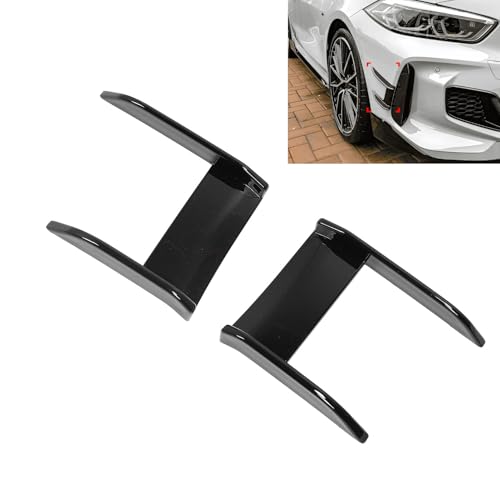 Frontstoßstangen-Seitenspoiler Links Rechts, Abriebfest, Selbstklebend, Verbessert Stabilität und Leistung, Geeignet für 1er F40 ab 2019 (glänzend schwarz)