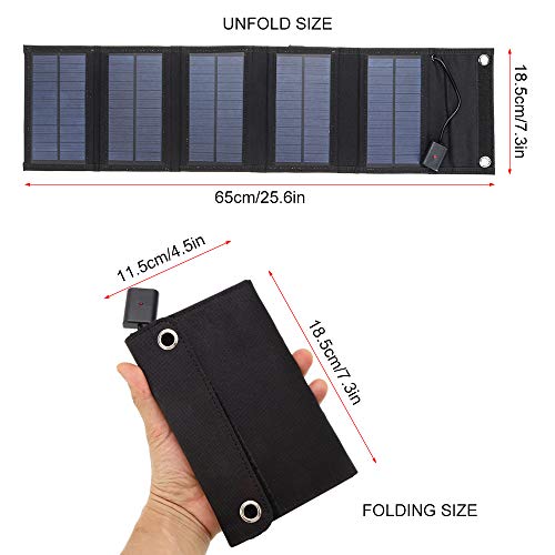 Painel solar, Andoer 5V 15W USB Carregador Solar Célula Solar Portátil À Prova D 'Água Carregadores