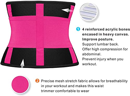 Image of SHAPERX Waist Trainer for Women Tummy Control Waist Cincher Belt Workout Sweat Band Back Support Sport Girdle