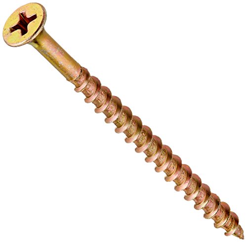 Hillman 47674 Tornillos para Madera de Propósito General de 8 Pulgadas x 2-1/2 Pulgadas con Accionamiento Phillips, Paquete de 1 Libra, Amarillo miniatura 1