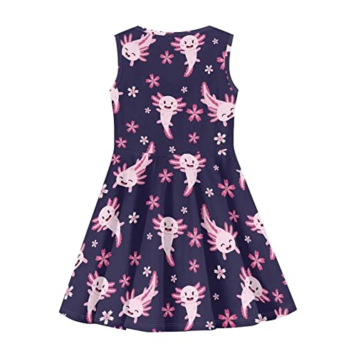 Causal A Line High Waist Twirly Swing Tank Dress Unique Adorable Sundress Fit Girls for 3-16 Years Old2