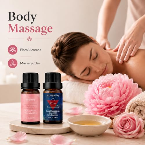 Image of BURIBURI Peony Rose Essential Oil Set for Diffuser & Skin 2x10ml
