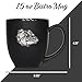 Rico Industries NCAA Gonzaga Bulldogs - Zags 15-Oz Personalized Laser Engraved Matte Black Ceramic Bistro Mug - for Hot or Cold Drinks