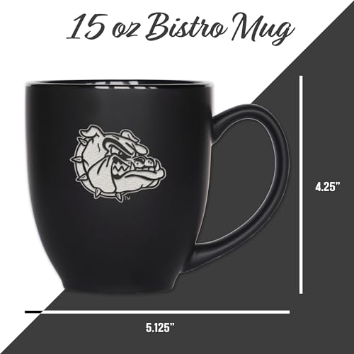 Image of Rico Industries NCAA Primary 15-Oz Personalized Matte Black Bistro Mug - for Hot or Cold Drinks