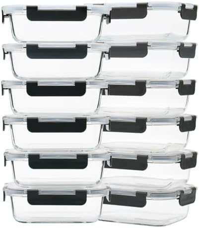 Amazon.com: M MCIRCO 10-Pack,22 Oz Glass Meal Prep Containers 