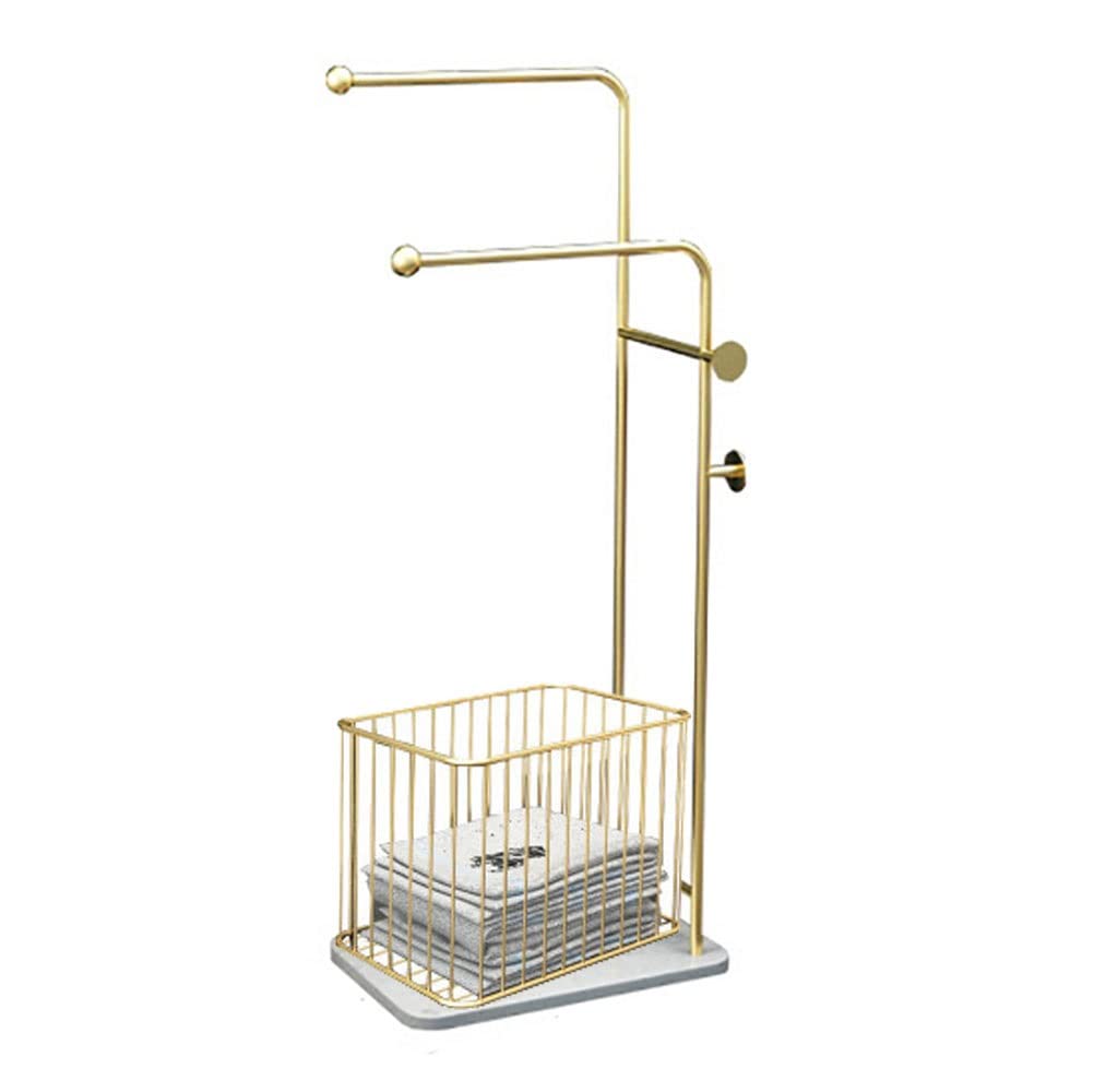 QINJIE Freestanding Bathroom Towel Rack Holder Standing Towel Bars Rods Floor Bathrobe Shelf Vertical Bath Hand Towels Holder Upright Washcloths Storage Organizer Clothes Hanger for Hotel Kitchen