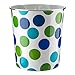 Home Plus Cestino leggero di qualità da 7,7 l, motivo floreale (pois blu e verdi)