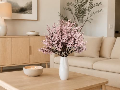 Image of Mandy's 6 Bundles Artificial Light Pink Baby's Breath Flowers