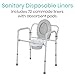 Vive Commode Liners with Absorbent Pads - Portable Toilet Bedside Chair Replacement Bags - Disposable Porta Potty Liners for Bariatric Standard Arm 3 in 1 Folding Buckets - Leakproof (72 Pack)