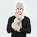 Hat Glove Scarf Set Fashion Winter Accessory Kit Thermal Insulation Snow Sports All-Winter Essential Flexible Movement Design