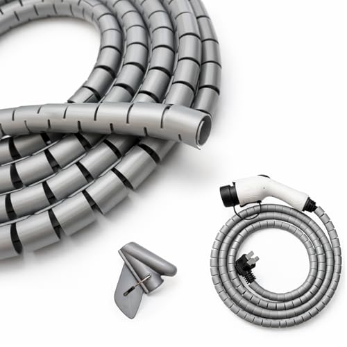 EV Charger Cable Protector 27ft Heavy-Duty Wire Loom