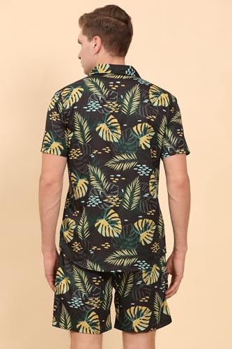 Image of Mens Printed Casual Shirts and Shorts Set Button Down Co-ord Set