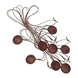 SHINEOFI 8 Piezas De Collar Hueco De Madera Con Biseles Abiertos Para Hacer Joyas De Resina Cuentas De Madera Para Fotos Portafotos Vacío Cadena Colgante Con Engastes De Bisel Cuentas