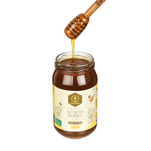 Image of Shiva Organic Raw Acacia Honey 1kg | 100% Pure NMR Tested | Raw and Unprocessed
