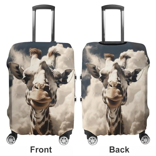 Giraffe in The Clouds Travel Luggage Cover Anti-scratch Suitcase Cover Elastic Suitcase Protective Cover Fits 19-32 Inch Luggage L3