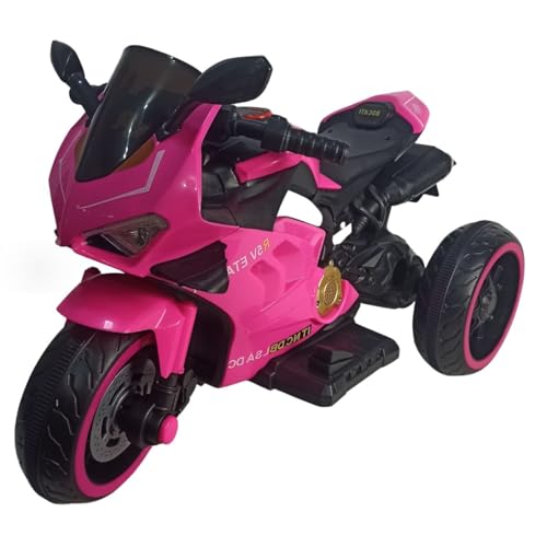 Moto Elétrica Infantil Super Moto Rosa com 3 Rodas com Som e Luz ...