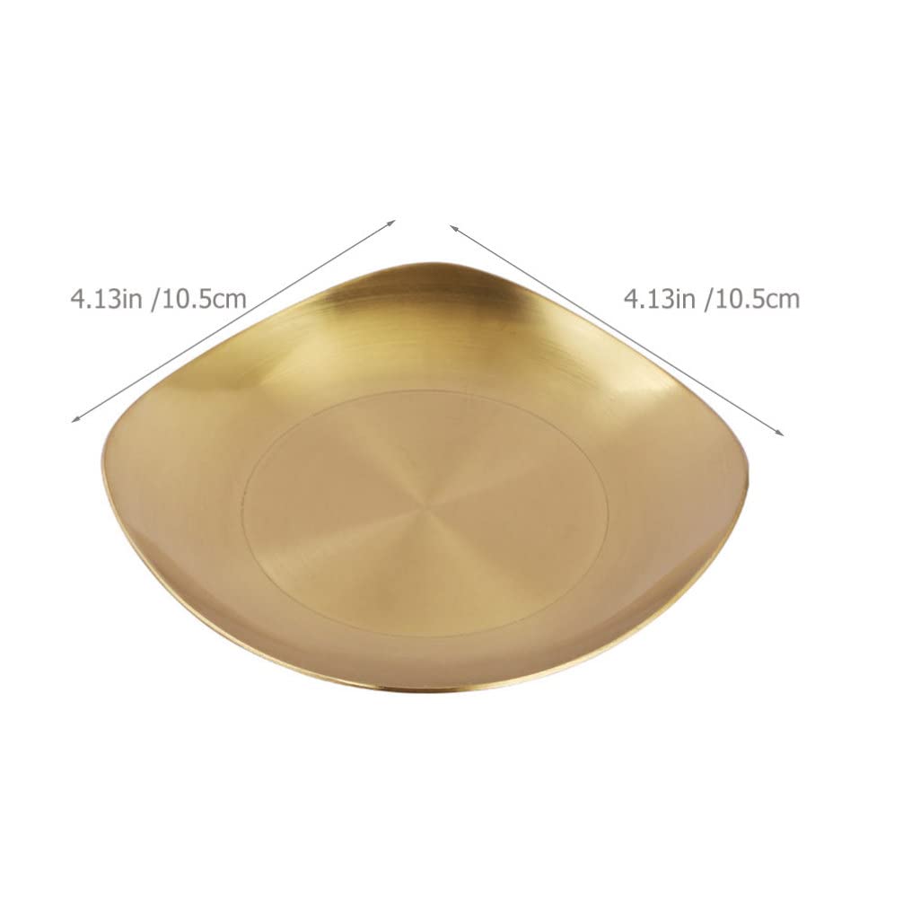 Hemoton Stainless Steel Sauce Dish Square Appetizer Tray Dipping Bowls Seasoning Portion Condiment Tray Sauce Plates for Sauce Ketchup BBQ Sauce Seasoning