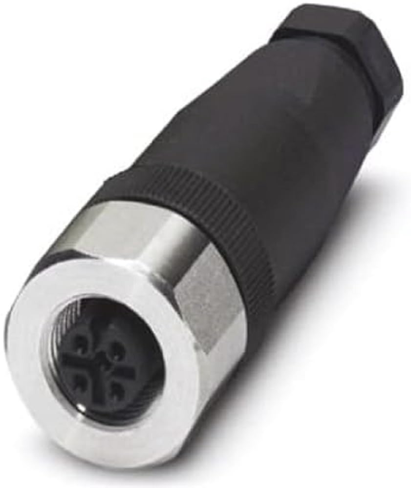 Phoenix Contact SACC M12 M12 Round Connector Socket 4-Pin / 4.0A Cable Assembly, Screw Connection IP65, IP67, IP69K