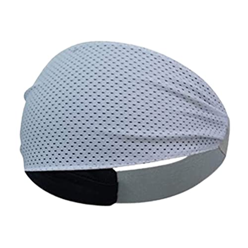 Skudgear Great Non-Slip Headband Workout Lycra Sweatband for Men & Women (White, One Size, 1pc) | Gym Equipment | Running, Yoga, Cycling, Tennis, Cricket, Badminton | Sports Unisex Hair Band