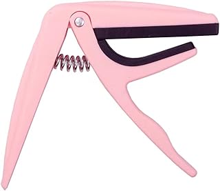 2Pcs Ukulele Capo Universal Ukulele Transpose Clip Durable Ukulele Rising Clip Strong Guitar Capo for Ukulele Parts Accessories (Pink)