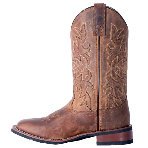 Laredo Dan Post Tan Anita Womens Broad Square Toe Western Boots 56024