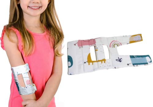 GZFQJJ Prevention of face scratching, thumb-sucking habits, pulling on IV lines Child elbow immobilizers, splints and arm restraints, Infant child to prevent hand-to-face habits (Medium)