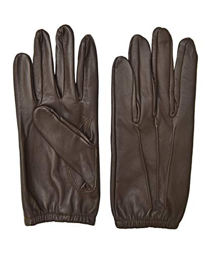 Ergonomic Cut leather driving gloves (X-Large, Brown)