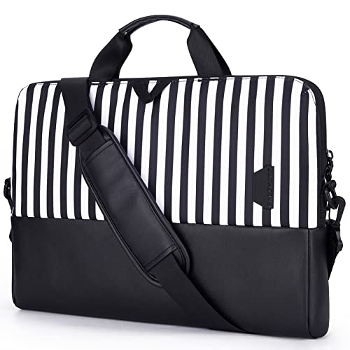 Laptop Bag for Women,BAGSMART 15.6 Inch Laptop Case,Slim Computer Bag,Laptop Carrying Case,Laptop Messenger Shoulder Bag,Business Briefcase Work Bag Travel Office,Zebra Stripes