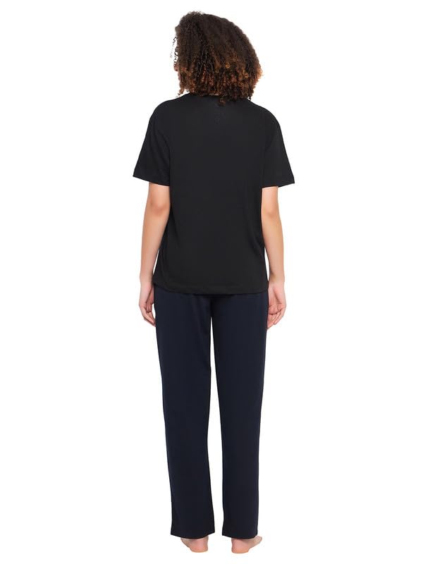 Image of Clovia Women's Cotton Printed Top & Pyjama Set