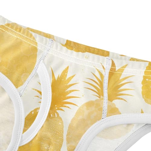 KLL Gold Glitter Pineapples Toddler Boys' Pure Cotton Boxer Briefs Breathable Undies4