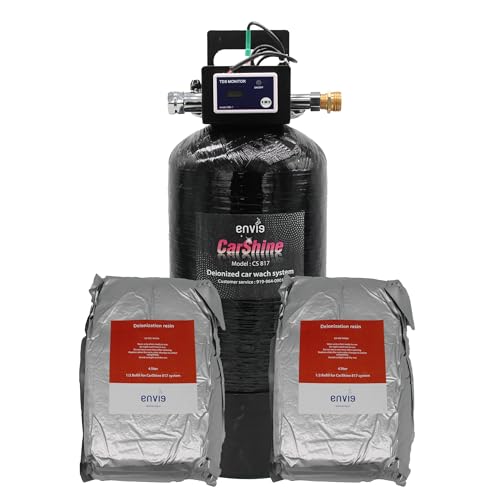 Envig CarShine 817 Deionization Car Wash System, 1000 Gallon 0 PPM Water @ TDS 60 PPM, Bypass Valve and Inline TDS Meter, Spotless DI Mobile Detailing