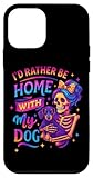Funny Skeleton Dog Lover Rainbow Art