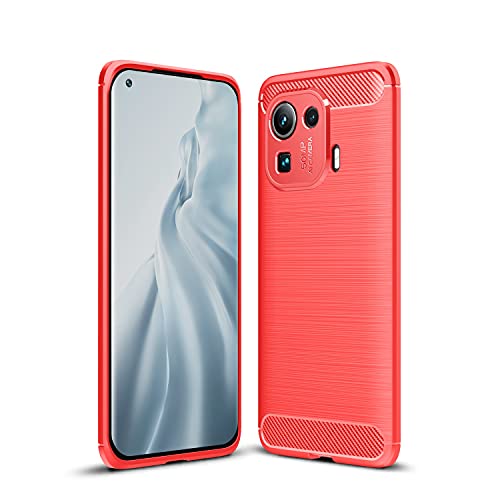 Coque Xiaomi Mi 11T / 11T Pro rouge protection carbone Cruzerlite absorbant les chocs