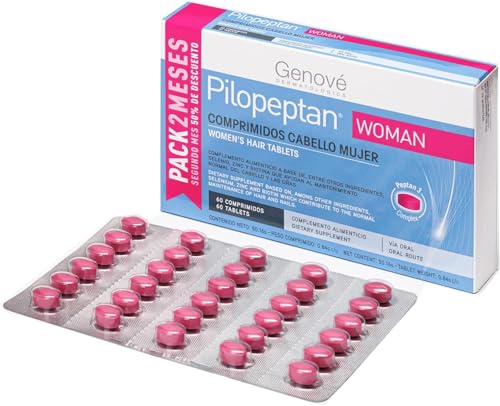 Genove Pilopeptan Woman 60 Tablets - Anti-Hair Loss for Women - Hair and Nails - Keratin Formation - Hair Regeneration and Protects the Scalp - 60 Tablets