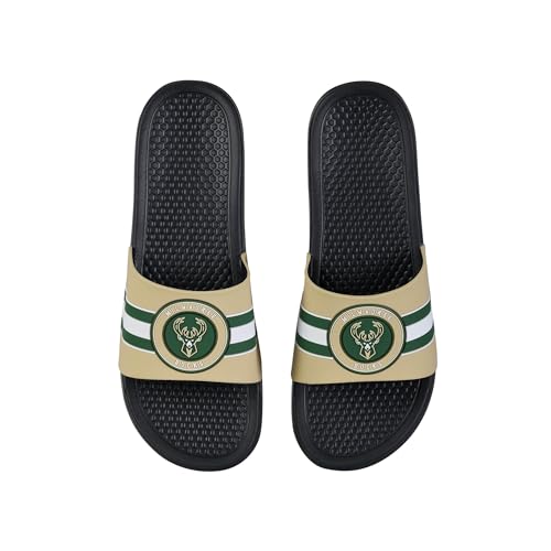 FOCO NBA Milwaukee Bucks 2022 Stripe Raised Slide - Mens - Medium