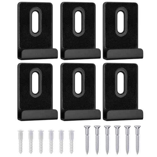 Image of 6Pcs Metal Mirror Clips for Wall Mounting, Mirror Holder Clips Heavy Mirror Hangers for The Wall (Black)