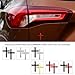 DXNQ 2PCS Metal Jesus Christ Cross Badge Stickers, 2.5