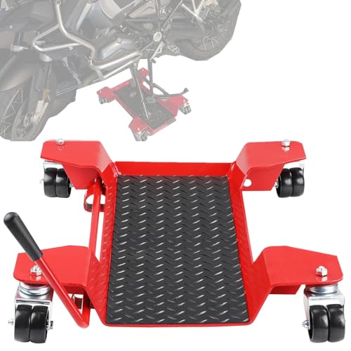 Motorcycle Center Stand Dolly with 360 Locking Casters 550 lb Capacity Bike Mover for Motorcycles with Center Stand Compatible with Yamaha FZ1 FZR FJR & Fazer