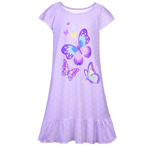 Play Tailor Girls Nightgowns Toddler Pajamas Princess Summer Sleepwear Kids Flying Sleeves Nightdress for Girls