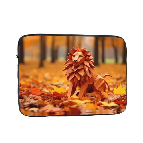 Origami Lion Laptop Sleeve Case 15 Inch Suitable For Notebook Computer Tablet Traveling Carrying Simple Case