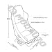 MODAUTO Asiento Deportivo Coche, Baquets Deportivo, de Tela, con Ríeles incluidos, Universal...