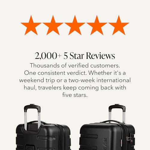 SwissGear 7366 Signature Hardside Expandable Luggage with Spinner Wheels, TSA Lock, Cup-Holder, Black, 2-Piece Set (19/27) - image 8