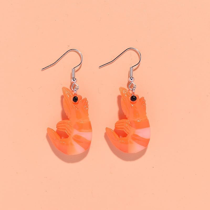Lovely Shrimp earrings Earrings Cute Food Imitation Food Jewelry for Women2