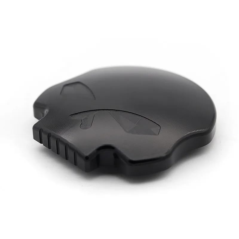 Tappo Serbatoio Benzina a Vite Nero Split Skull, Alluminio Pressofuso, Per Moto Harley Sportster XL883 XL1200 Dyna Fat Boy Breakout, Ventilato